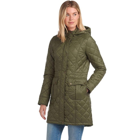 Barbour Jackets & Blazers - New Barbour Jenkins Quilted Hooded Parka Puffer Coat Olive Green XL Retail: $350